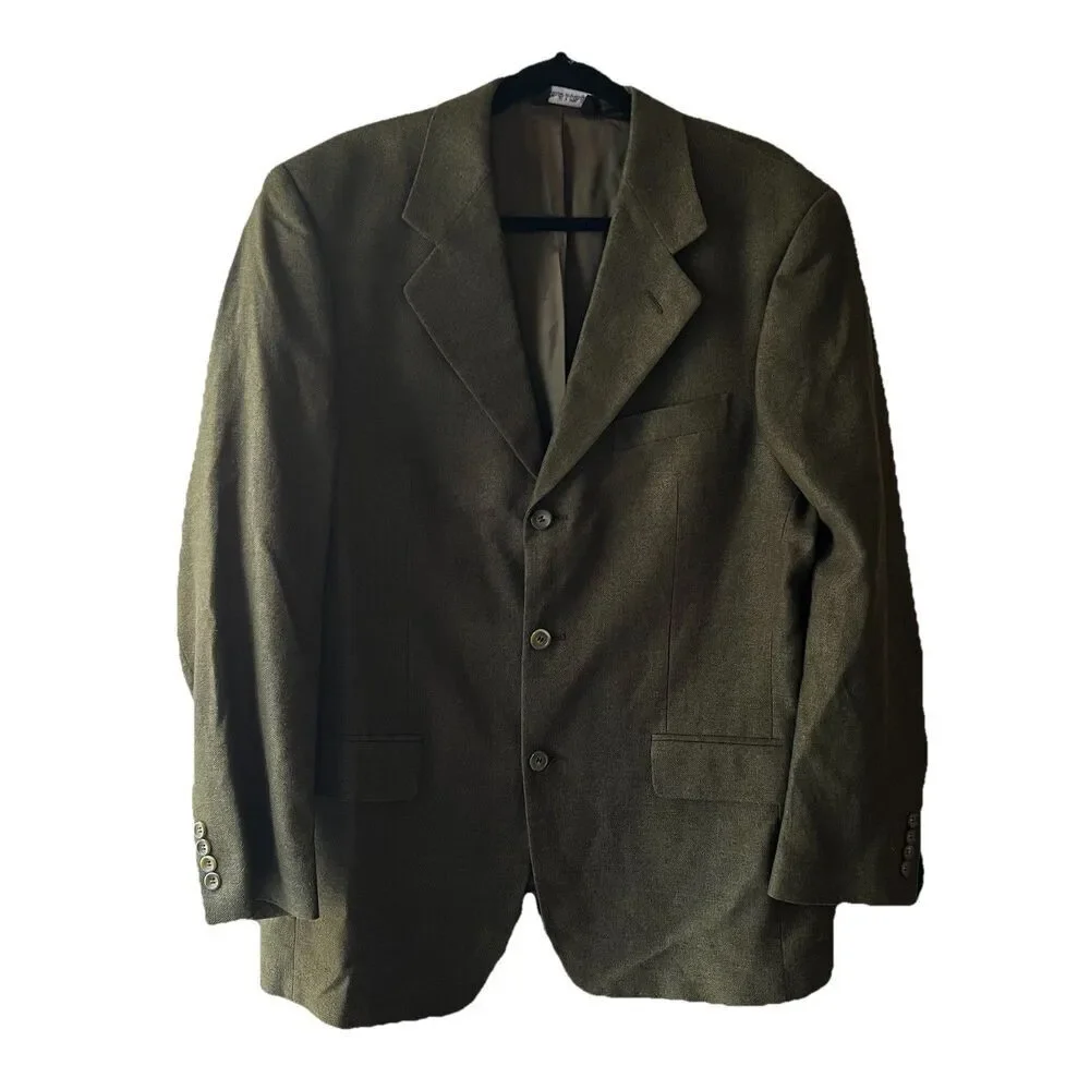 Vito Rufolo Men’s Sport Coat 42 Long Linen Wool Silk Blend Garlanda Made Italy